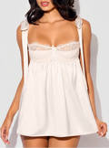 Satin & Lace Baby Doll Intimate Dress MAISON KIRA