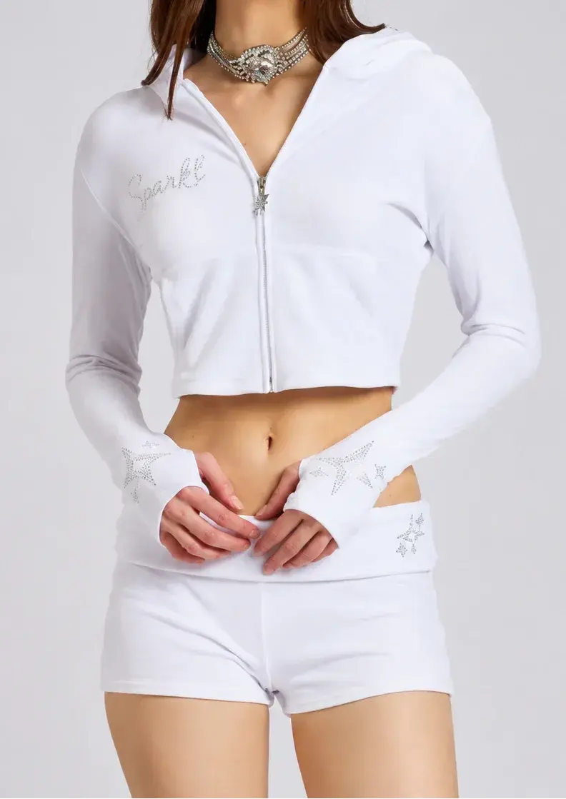 Fairy Light Track Micro Shorts MAISON KIRA